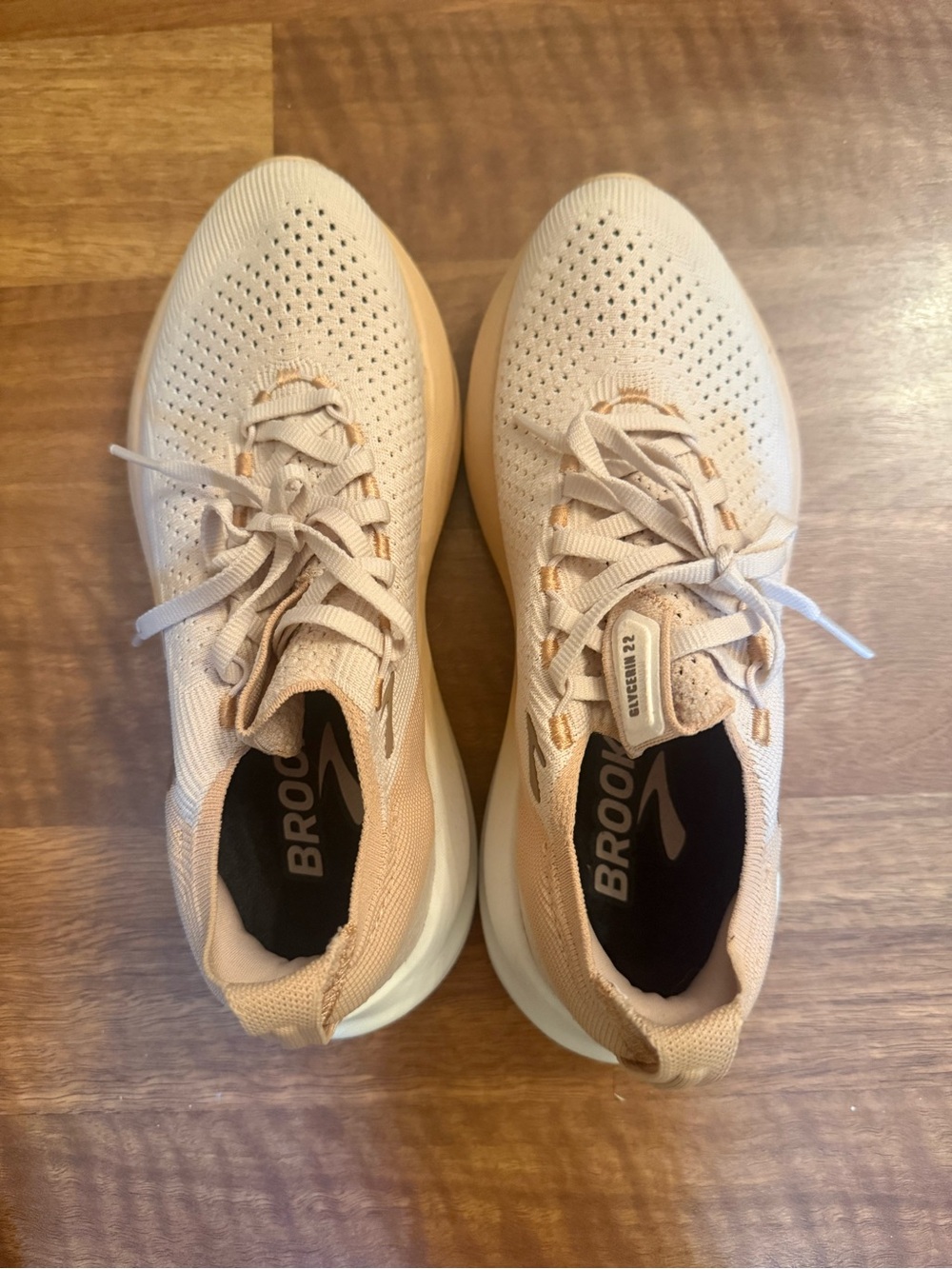 Brooks Women’s Glycerin Running Shoes in Light Peach